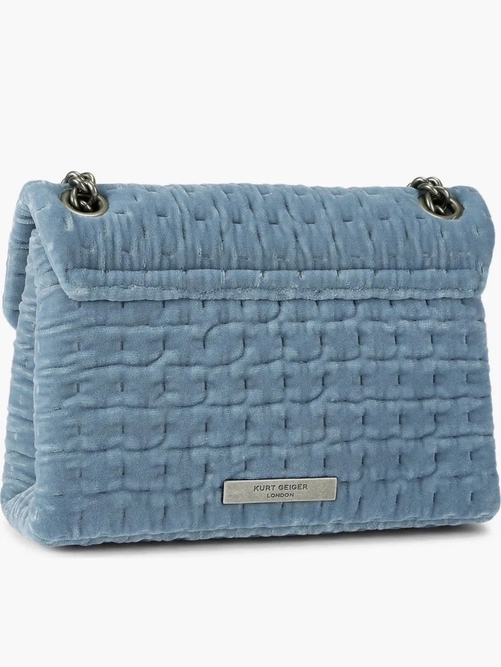 New Kurt Geiger Blue Embellished Purse with Crystal Studs